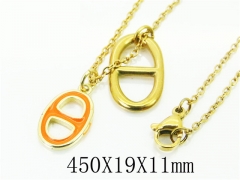 HY Wholesale Necklaces Stainless Steel 316L Jewelry Necklaces-HY21N0113HIZ