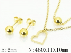 HY Wholesale Jewelry 316L Stainless Steel Earrings Necklace Jewelry Set-HY91S1325OB