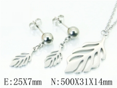 HY Wholesale Jewelry 316L Stainless Steel Earrings Necklace Jewelry Set-HY91S1290PQ