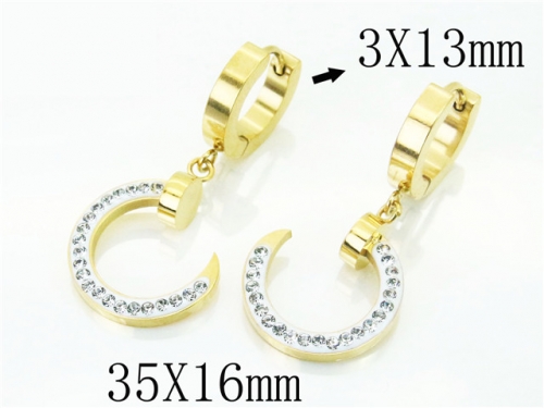 HY Wholesale Earrings 316L Stainless Steel Earrings-HY32E0213OS