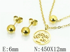 HY Wholesale Jewelry 316L Stainless Steel Earrings Necklace Jewelry Set-HY91S1384OT
