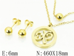 HY Wholesale Jewelry 316L Stainless Steel Earrings Necklace Jewelry Set-HY91S1321PY