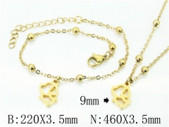 HY Wholesale Stainless Steel 316L Necklaces Bracelets Sets-HY91S1218HIG