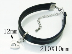 HY Wholesale Bracelets 316L Stainless Steel And Leather Jewelry Bracelets-HY91B0144NQ