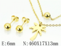 HY Wholesale Jewelry 316L Stainless Steel Earrings Necklace Jewelry Set-HY91S1344OS
