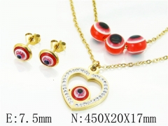 HY Wholesale Jewelry 316L Stainless Steel Earrings Necklace Jewelry Set-HY12S1228OD