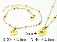 HY Wholesale Stainless Steel 316L Necklaces Bracelets Sets-HY91S1201HIQ