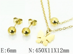 HY Wholesale Jewelry 316L Stainless Steel Earrings Necklace Jewelry Set-HY91S1382OV
