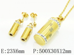 HY Wholesale Jewelry 316L Stainless Steel Earrings Necklace Jewelry Set-HY64S1305HJR