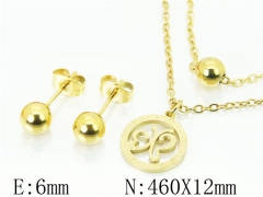 HY Wholesale Jewelry 316L Stainless Steel Earrings Necklace Jewelry Set-HY91S1327OG