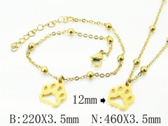 HY Wholesale Stainless Steel 316L Necklaces Bracelets Sets-HY91S1211HIS