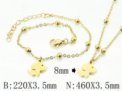 HY Wholesale Stainless Steel 316L Necklaces Bracelets Sets-HY91S1214HIW