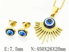HY Wholesale Jewelry 316L Stainless Steel Earrings Necklace Jewelry Set-HY12S1237MLC