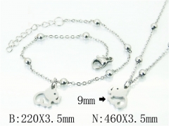 HY Wholesale Stainless Steel 316L Necklaces Bracelets Sets-HY91S1227HCC