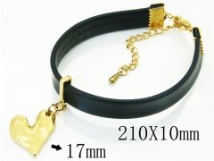 HY Wholesale Bracelets 316L Stainless Steel And Leather Jewelry Bracelets-HY91B0151OT