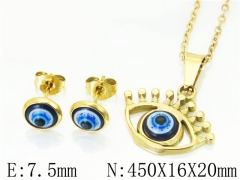 HY Wholesale Jewelry 316L Stainless Steel Earrings Necklace Jewelry Set-HY12S1242MLA