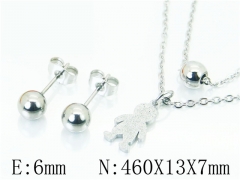 HY Wholesale Jewelry 316L Stainless Steel Earrings Necklace Jewelry Set-HY91S1277MZ