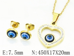 HY Wholesale Jewelry 316L Stainless Steel Earrings Necklace Jewelry Set-HY12S1238MLX