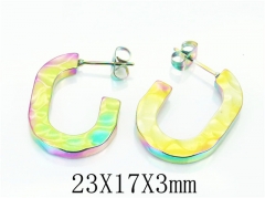 HY Wholesale Earrings 316L Stainless Steel Earrings-HY70E0809LB