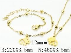 HY Wholesale Stainless Steel 316L Necklaces Bracelets Sets-HY91S1215HIE