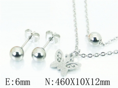 HY Wholesale Jewelry 316L Stainless Steel Earrings Necklace Jewelry Set-HY91S1269ME