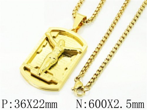 HY Wholesale Necklaces Stainless Steel 316L Jewelry Necklaces-HY09N1292HME