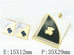 HY Wholesale Jewelry 316L Stainless Steel Earrings Necklace Jewelry Set-HY64S1290ITT