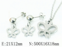 HY Wholesale Jewelry 316L Stainless Steel Earrings Necklace Jewelry Set-HY91S1302PF