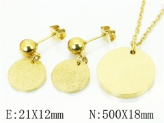 HY Wholesale Jewelry 316L Stainless Steel Earrings Necklace Jewelry Set-HY91S1359HHF