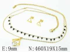 HY Wholesale Jewelry 316L Stainless Steel Earrings Necklace Jewelry Set-HY21S0333OV