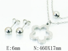 HY Wholesale Jewelry 316L Stainless Steel Earrings Necklace Jewelry Set-HY91S1258NG
