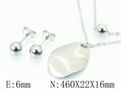 HY Wholesale Jewelry 316L Stainless Steel Earrings Necklace Jewelry Set-HY91S1285MQ