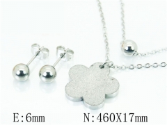 HY Wholesale Jewelry 316L Stainless Steel Earrings Necklace Jewelry Set-HY91S1252NT
