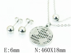 HY Wholesale Jewelry 316L Stainless Steel Earrings Necklace Jewelry Set-HY91S1253NR