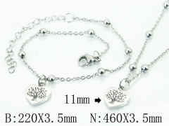 HY Wholesale Stainless Steel 316L Necklaces Bracelets Sets-HY91S1239HVV