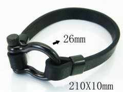 HY Wholesale Bracelets 316L Stainless Steel And Leather Jewelry Bracelets-HY23B0159HLX