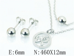 HY Wholesale Jewelry 316L Stainless Steel Earrings Necklace Jewelry Set-HY91S1266MY