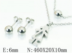 HY Wholesale Jewelry 316L Stainless Steel Earrings Necklace Jewelry Set-HY91S1262NX