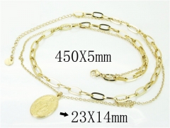 HY Wholesale Necklaces Stainless Steel 316L Jewelry Necklaces-HY56N0075HMR