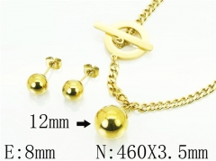 HY Wholesale Jewelry 316L Stainless Steel Earrings Necklace Jewelry Set-HY85S0359PC