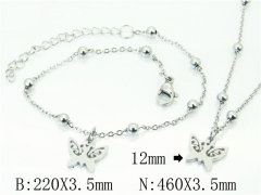 HY Wholesale Stainless Steel 316L Necklaces Bracelets Sets-HY91S1230HUU