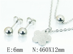 HY Wholesale Jewelry 316L Stainless Steel Earrings Necklace Jewelry Set-HY91S1267MT