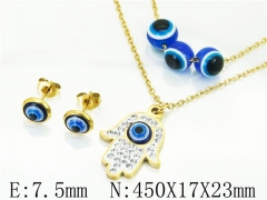 HY Wholesale Jewelry 316L Stainless Steel Earrings Necklace Jewelry Set-HY12S1254OT