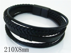 HY Wholesale Bracelets 316L Stainless Steel And Leather Jewelry Bracelets-HY23B0192HLD