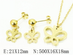 HY Wholesale Jewelry 316L Stainless Steel Earrings Necklace Jewelry Set-HY91S1362HHA