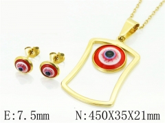 HY Wholesale Jewelry 316L Stainless Steel Earrings Necklace Jewelry Set-HY12S1208MLX