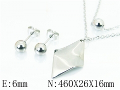 HY Wholesale Jewelry 316L Stainless Steel Earrings Necklace Jewelry Set-HY91S1286MR