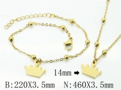 HY Wholesale Stainless Steel 316L Necklaces Bracelets Sets-HY91S1209HIF