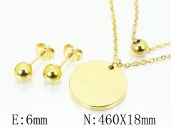HY Wholesale Jewelry 316L Stainless Steel Earrings Necklace Jewelry Set-HY91S1310PQ