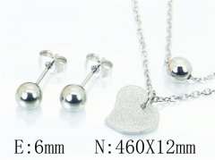 HY Wholesale Jewelry 316L Stainless Steel Earrings Necklace Jewelry Set-HY91S1278MX